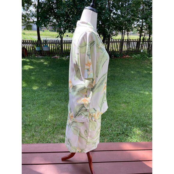 Tommy Bahama Womens Silk Floral Shirt Dress Suit S Wrap Around Skirt V-Neck - Picture 1 of 12